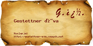 Gestettner Éva névjegykártya
